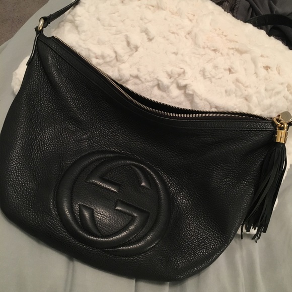 Gucci Handbags - Authentic Gucci Leather Hobo Bag